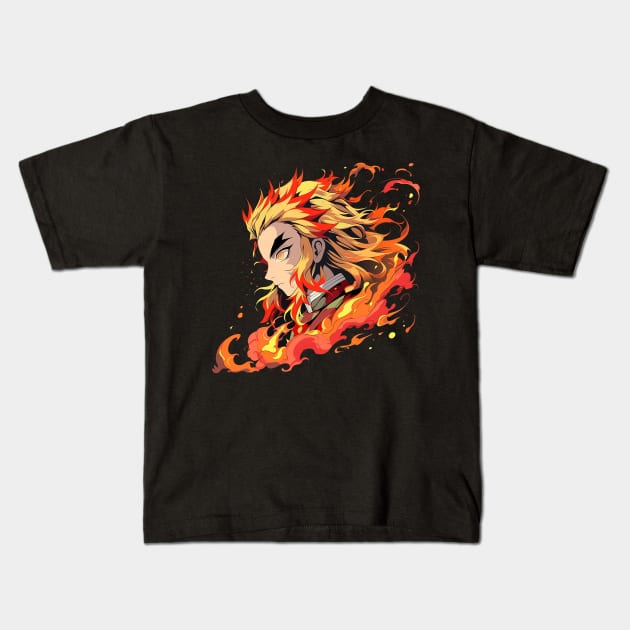 rengoku Kids T-Shirt by sample the dragon